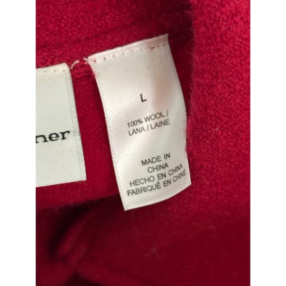 Alfred Dunner Women's Red Black Wool Ugly Christmas Cardigan Sweater Size Large - Picture 3 of 9